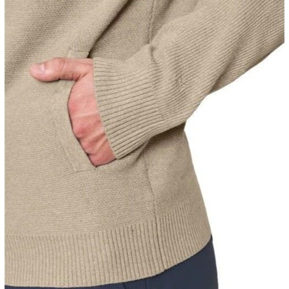 Modern Ambition Men's Full Zip Hooded Recycled Knit Jacket Tan Small NWT - Picture 4 of 4